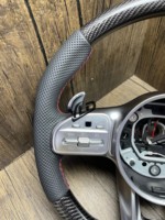 Volant en cuir et fibre de carbone YLD pour Mercedes-Benz W204 W205 W207 W211 W212 W213 W221 W222 GLS