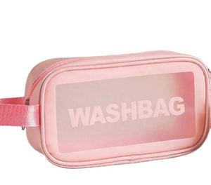 Women's Custom Logo Travel Cosmetic Bag Personalized Clear PVC with Zipper Closure Waterproof for Toiletry Case - Product Image 4