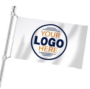 Drapeaux et bannières personnalisés avec logo blanc, couleurs vives, sublimation par transfert thermique, vente en gros d'usine, activités de plein air - Product Image 1