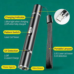 Puntero Infrarrojo Recargable por USB para Perros y Gatos, Puntero Multimodo con Luz UV para Detección de Hongos en la Piel, Juguete para Mascotas - Product Image 4