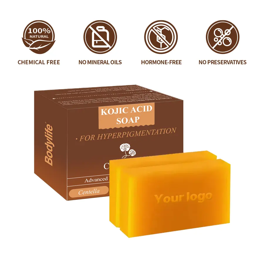 Private Label Organic Turmeric And Kojic Acid Soap Skin Whitening Nature Original Honey Kojic Acid Soap
