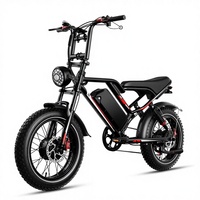 Vélo électrique hybride CDD S8 20 pouces, batterie lithium 48V, moteur roue arrière 250W, V8 Fatbike V20 250W, vélo électrique de ville et de montagne
