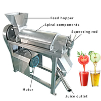 Aanpasbare 220V fruit- en groentesapcentrifuge, geschikt voor gember, appels, druiven, avocado's, ananas en sinaasappels