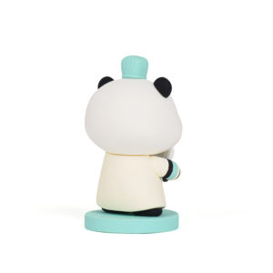 شخصية مخصصة من السيليكون ثلاثية الأبعاد شخصيات باندا كرتونية لينة من البلاستيك والمطاط لعبة مكتب ديكور تمثال - Product Image 4