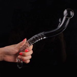 Gros godemiché en cristal baguette Yoni en verre jouets sexuels point G godemichet anal transparent pour femmes massage vaginal
