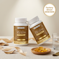 Capsules de peptides NAD en gélules molles pour adultes, soutien énergétique cellulaire naturel, 60 gélules molles, 60g, OEM ODM, marque privée