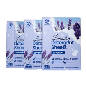 50 Hojas/Caja de Jabón para Lavandería Ecológico y Biodegradable, Hojas de Detergente a Base de Plantas - Product Image 1