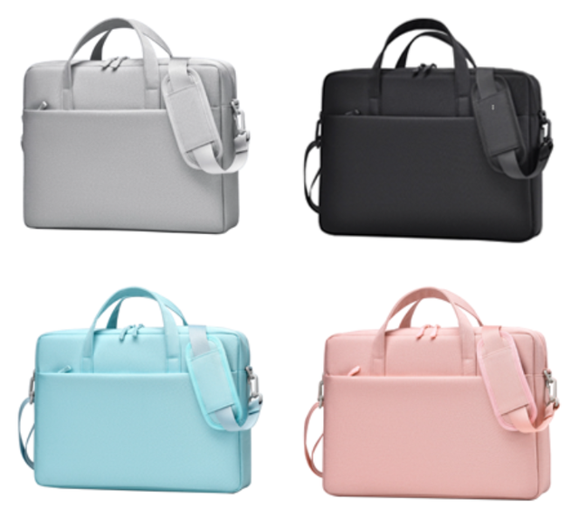 Large Capacity Crossbody Handheld Microfiber Laptop Bag with Zipper & Hasp Closure Outdoor Style Notebook Case Sleeve