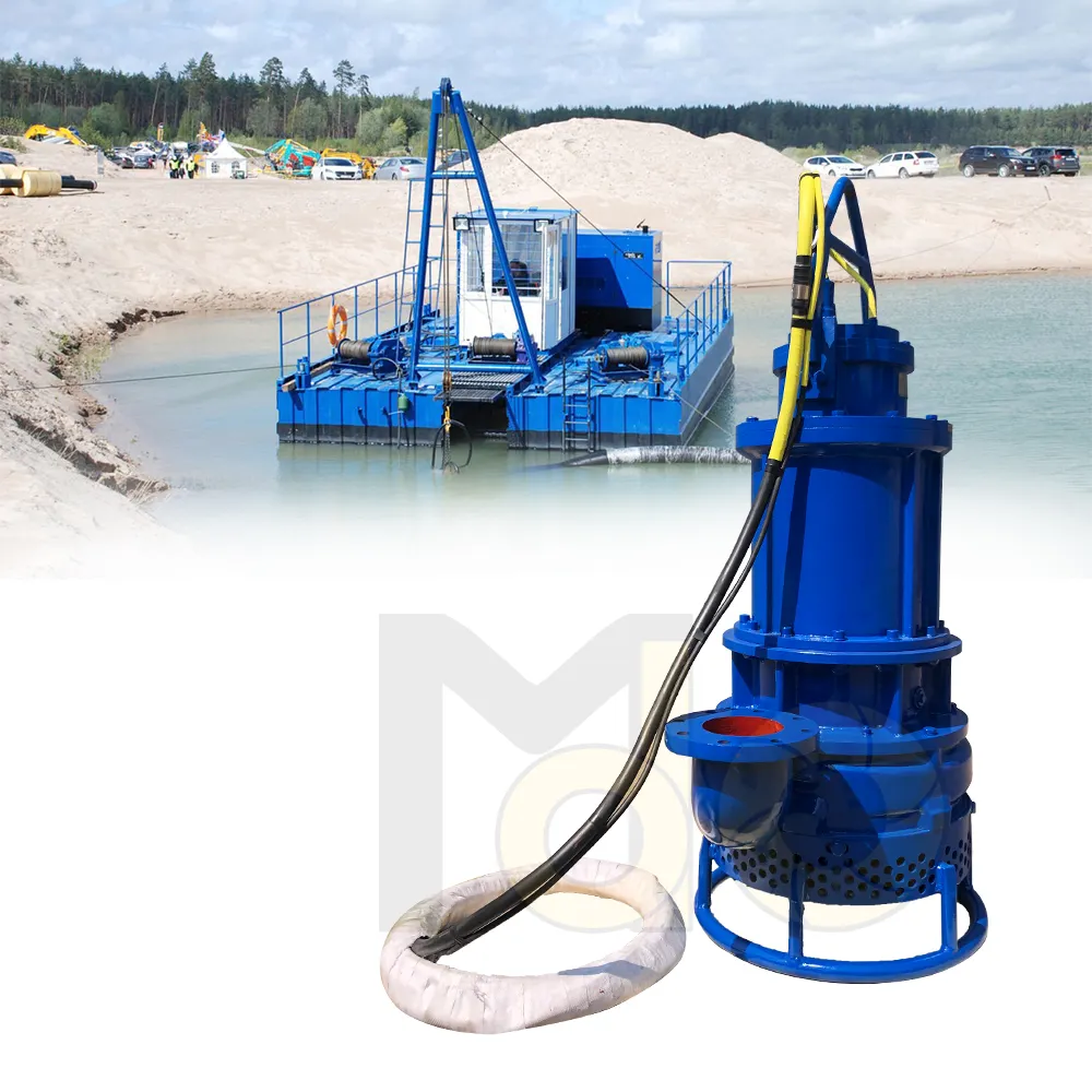 Big capacity high chrome hydraulic unloading agitator submersible sand slurry water dredge pump for excavator