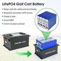 Baterai LiFePO4 48V/36V/72V 105Ah untuk Golf Cart UTV ATV dengan Layar, Baterai Golf Cart 48V 105Ah