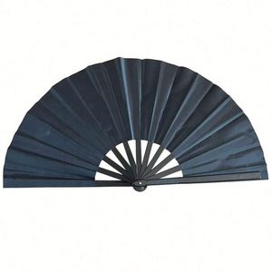 Éventail pliant personnalisé en plastique coloré de 33 cm, idéal pour le Kung Fu, les carnavals, la musique, les festivals, la danse, cadeaux et artisanat en bambou - Product Image 2