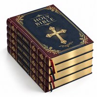 Impression personnalisée de Bibles, couverture rigide en cuir PU, papier fin, fabricant en gros