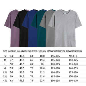 T-shirt de haute qualité unisexe T-shirt personnalisé impression Logo 190gsm 100% coton T-shirts à manches courtes T-shirts pour hommes vierges personnalisés - Product Image 5