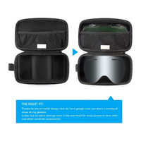 Étui rigide en EVA imperméable avec fermeture éclair pour lunettes de ski et de snowboard, logo personnalisé, pochette écologique pour lunettes de soleil (haute qualité)