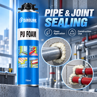 Mousse polyuréthane expansive SINOLINK OEM 750 ml, type pistolet, type paille, pour la construction et l'emballage