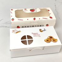Tasse Gâteau Boîte Dessert Cookie Macarons Cupcake Dessert Blanc Transparent Boîte 2 6 Séparateurs Gâteau Papier Boîte