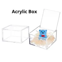 Boîte d'affichage personnalisée en acrylique écologique moderne transparente avec couvercle boîte-cadeau de revêtement UV exclusive transfrontalière