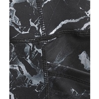 Leggings de sport pour femmes, taille mi-haute, longueur genou, imprimé couleur, non transparents, avec poches, en Spandex/Polyester, pour le yoga et le cyclisme