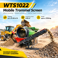 Cribleuse mobile de terre, cribleuse rotative à tambour pour la séparation du sable, du gravier, du compost et de la terre