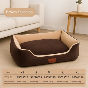 Lüks dört mevsim yumuşak kulübesi pamuk katı çevre dostu <span class=keywords><strong>Pet</strong></span> yuva ped küçük köpek oyuncak yatak çıkarılabilir yıkanabilir el yıkama oturma - Product Image 4