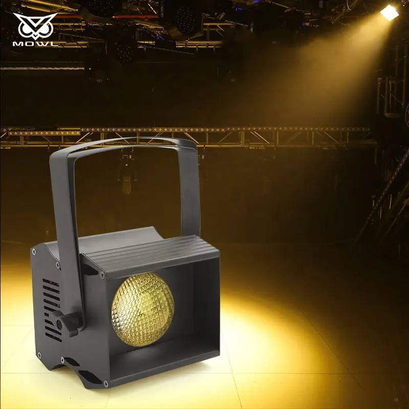 ไฟพาร์100 W ขนาดเล็ก100 W แบบ DMX 512 COB LED สำหรับเวทีโรงละครงานบอลรูมงานแต่งงาน