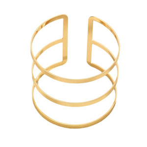Brazalete Metálico Punk Minimalista Geométrico de Tres Capas, Cadena Corporal Estilo Urbano, Ajustable, Hueco Abierto, Exagerado, Europeo y a - Product Image 5