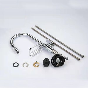 Robinet de cuisine monocommande monotrou en laiton, eau chaude et froide, avec douchette extractible, design anti-éclaboussures pour évier de lavage de légumes, OEM - Product Image 6