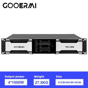Amplificateur de puissance professionnel Gooermi <span class=keywords><strong>4</strong></span> <span class=keywords><strong>canaux</strong></span> <span class=keywords><strong>1000W</strong></span> 2U à montage en rack, amplificateur audio de classe D pour spectacles sur scène, sonorisation en direct, DJ, enceintes de club - Product Image 5