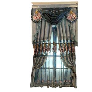<span class=keywords><strong>Rideau</strong></span> bleu de style européen de luxe <span class=keywords><strong>Rideau</strong></span> brodé élégant et lourd transparent à <span class=keywords><strong>bon</strong></span> <span class=keywords><strong>prix</strong></span> - Product Image 1