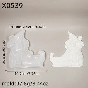 แม่พิมพ์หล่อเรซิ่นทำมือสำหรับตกแต่งแบบทำมือรองเท้าบูทซิลิโคนสไตล์ INS X0539ตกแต่งบ้าน - Product Image 3