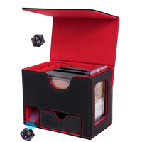 Boîte de rangement portable en cuir PU pour jeux de cartes avec fermeture magnétique, étui pour cartes à collectionner, boîte de rangement pour cartes UG/Magic/Yugioh/TCG