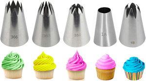 Embouts de douilles à pâtisserie en acier inoxydable 304 sans soudure, multi-formes, pour la décoration de gâteaux - Product Image 2