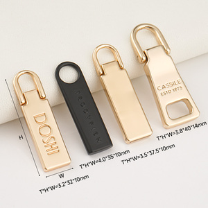 Plaqué or sur mesure 5 #   Tirette <span class=keywords><strong>de</strong></span> <span class=keywords><strong>fermeture</strong></span> <span class=keywords><strong>éclair</strong></span> en métal avec logo pour sacs à main, sacs à main et sacs - Product Image 6