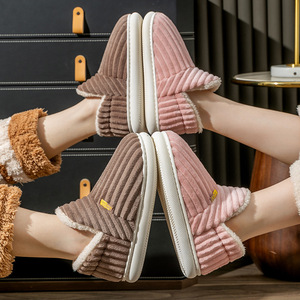 Enfants automne hiver femmes coton pour pantoufles antidérapant lune coton chaussures Mao Mao polaire doublure TPR chaud intérieur maison pour pour hommes - Product Image 4