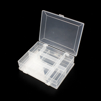 Boîte de rangement multifonctionnelle transparente en PP double face 29520 avec séparateurs pour bijoux, perles, artisanat et maquillage