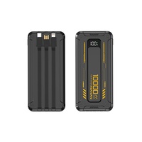 Batterie externe en PVC Armor Mechanical 20 000 mAh Capacité réelle Câble intégré Charge rapide 22,5 W Affichage numérique portable