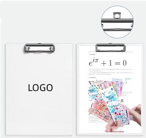 Porte-documents avec clip métallique discret, porte-documents de bureau en acrylique - Product Image 1