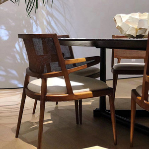 <span class=keywords><strong>Chaise</strong></span> de salle à manger commerciale moderne du Guangdong pour hôtels, restaurants et services hôteliers, avec dossier <span class=keywords><strong>en</strong></span> <span class=keywords><strong>rotin</strong></span> <span class=keywords><strong>naturel</strong></span> et structure <span class=keywords><strong>en</strong></span> bois véritable - Product Image 4