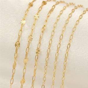 Catena GP US in Oro 14k Placcato, Stile Paperclip e Marina con Taglio Diamante, Gioielli Permanenti e Catene in Oro all'Ingrosso - Product Image 2