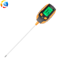 Testeur d'humidité et de pH du sol 4-en-1 pour jardin, serre intérieure et plantation - Détecteur de sol haute précision avec protection IP55 électronique