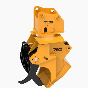 Grappin hydraulique rotatif avec pince coupeuse pour excavatrice de 4 à 6 tonnes - Product Image 3