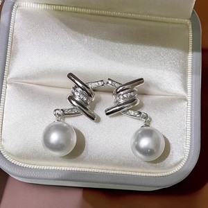 อุปกรณ์ทำเครื่องประดับมุก DIY รุ่น WENCHI 22473 ต่างหูเงินแท้ S925 แบบถาดเปล่า สำหรับใส่ลูกปัดทรงกลมขนาด 9-13 มม. - Product Image 2