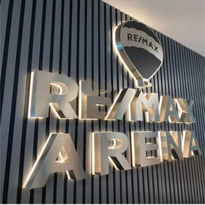 Enseigne Daco OEM/ODM personnalisée avec logo 3D rétroéclairé pour écoles et hôtels, publicité extérieure, éclairage <span class=keywords><strong>LED</strong></span>, étanche IP65, conception gratuite - Product Image 3