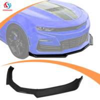 Chaoshenghang fabrication pièces de rechange automatiques 3 étapes en Fiber de carbone noir lèvre de pare-chocs avant Type B pour Chevrolet Camaro 2016-2021