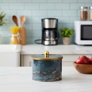 2.9L Metal Canister Knob Handle 175mm x 130mm Rock Gold Finish Household Food <b>Storage</b> <b>for</b> Dry Food <b>Kitchen</b> Cooking 400ml - Product Image 3