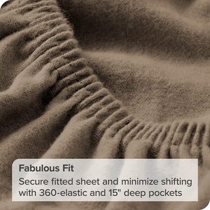 Bộ Ga Trải Giường Flannel Gia Đình Bộ Ga Trải Giường Nặng Mềm Hai Lớp Siêu Dài 100% Cotton - Product Image 5