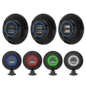 Chargeur <span class=keywords><strong>USB</strong></span> double pour montage sur panneau DC 12V 24V, pour train, tram, marine, bateau, <span class=keywords><strong>voiture</strong></span>, bus, siège, 2 ports <span class=keywords><strong>USB</strong></span>, QC 3.0, type C, PD, <span class=keywords><strong>prise</strong></span> de chargeur de <span class=keywords><strong>voiture</strong></span> - Product Image 2