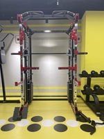 Jaula de Potencia para Entrenamiento de Fuerza con Soporte para Sentadillas Profundas y Máquina Smith de Gimnasio para Levantamiento de Pesas