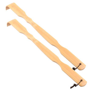 Rascadores de madera de bambú natural 100% hechos a mano con masajeador corporal para hombres y mujeres con mango largo - Product Image 2