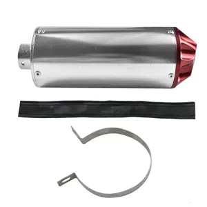 Silenciador de alumínio para motocicletas, tubo de escape 28mm para motocross MX CRF50 TTR BBR KLX110